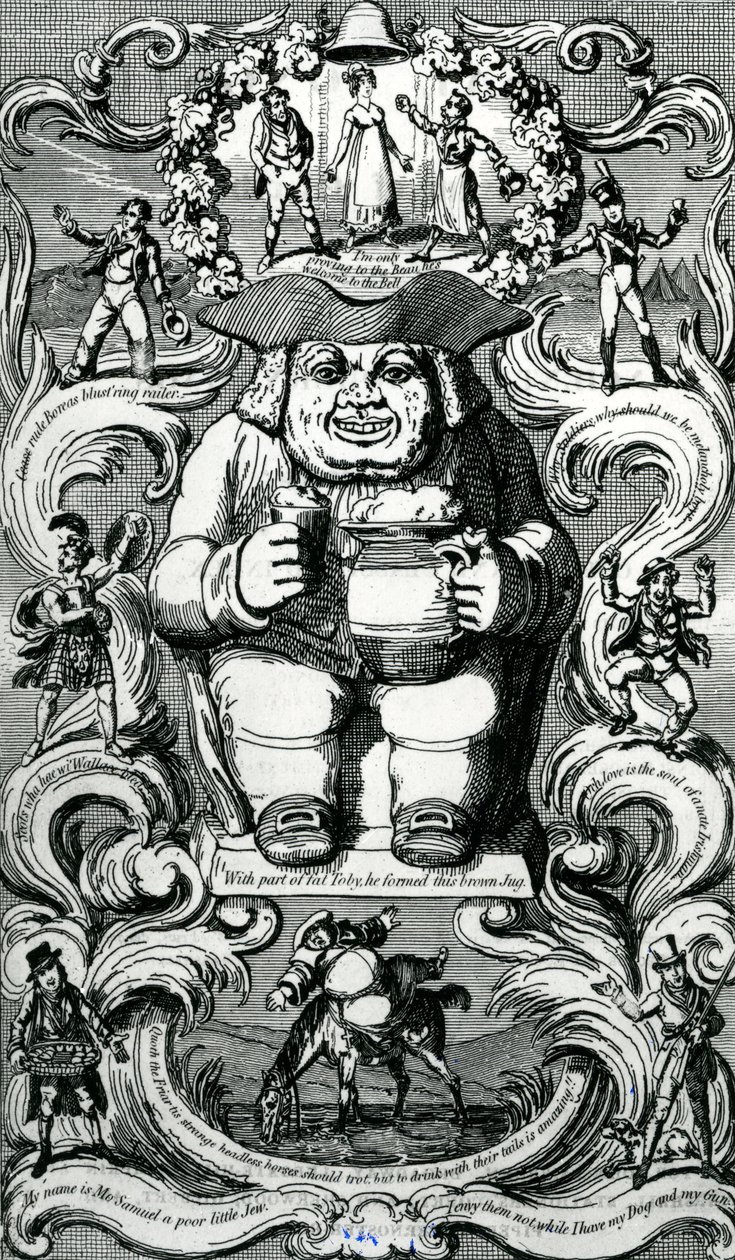 Frontispício do museu &39;The Universal Songster&39; de Mirta Vol I, 1825 de George Cruikshank