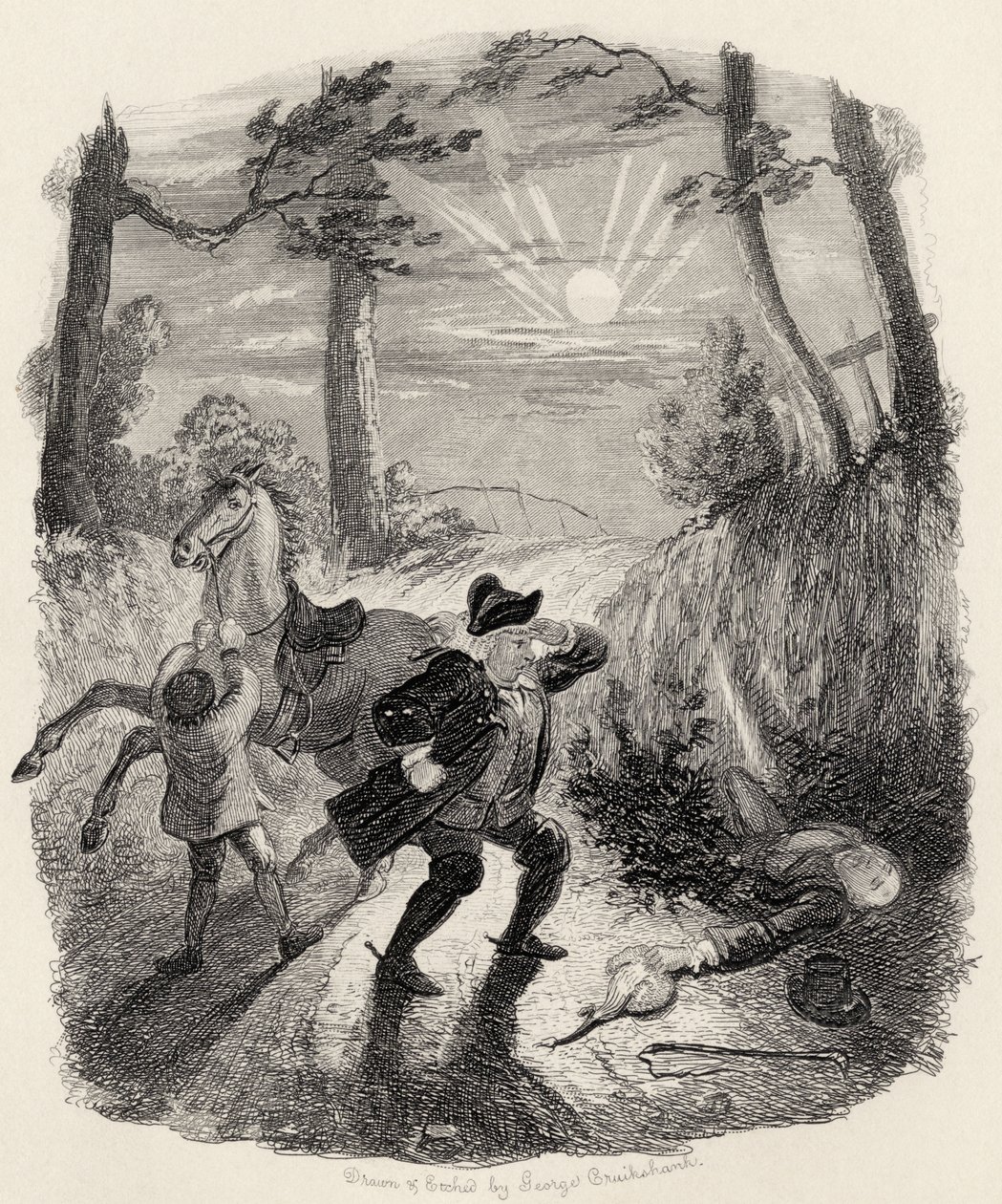 Peruca de Jerry Jarvis, de "The Ingoldsby Legends", de Thomas Ingoldsby, publicado por Richard Bentley und Son, 1887 de George Cruikshank