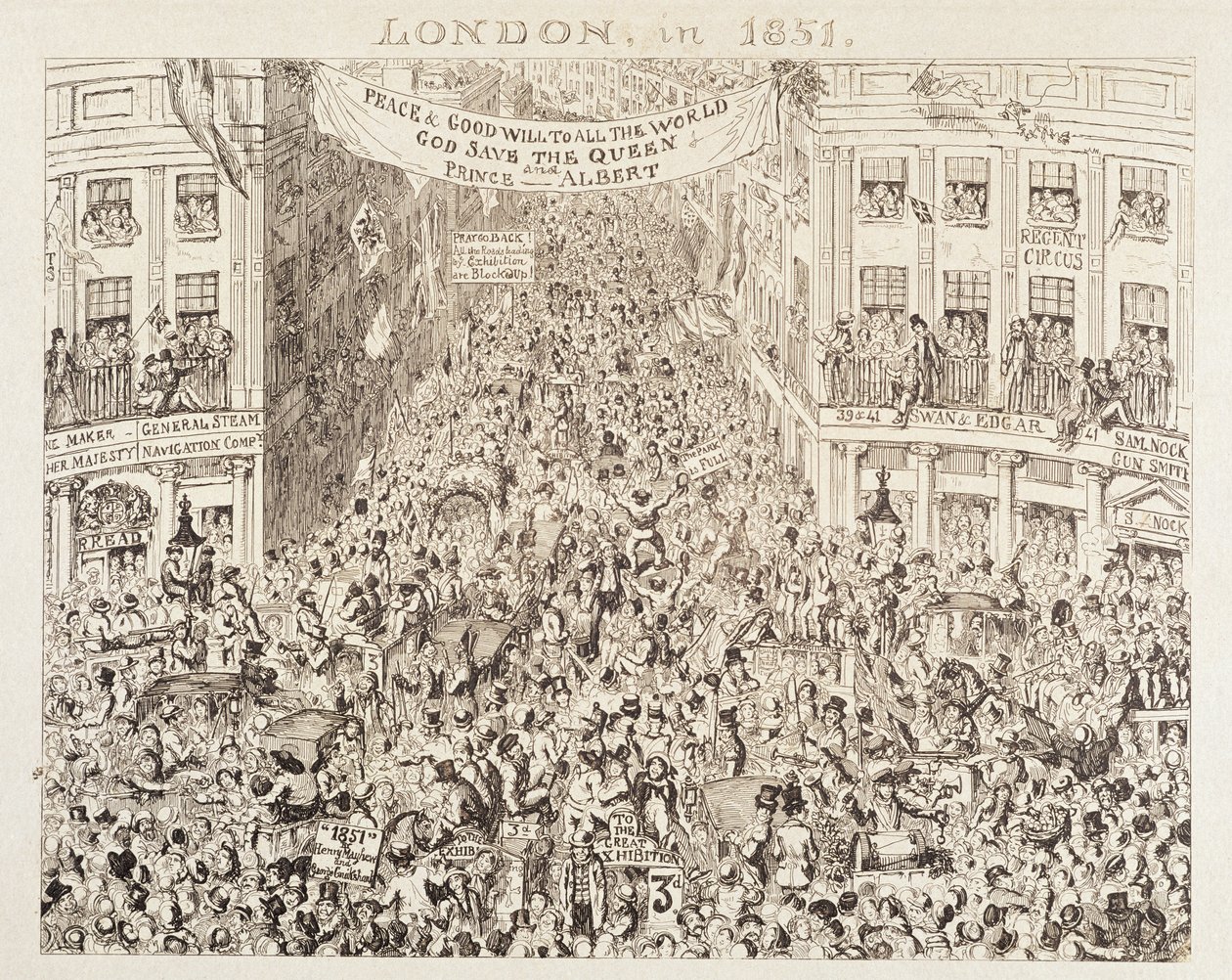 Grande Exposição de Mayhew de 1851: Londres em 1851, 1851 de George Cruikshank