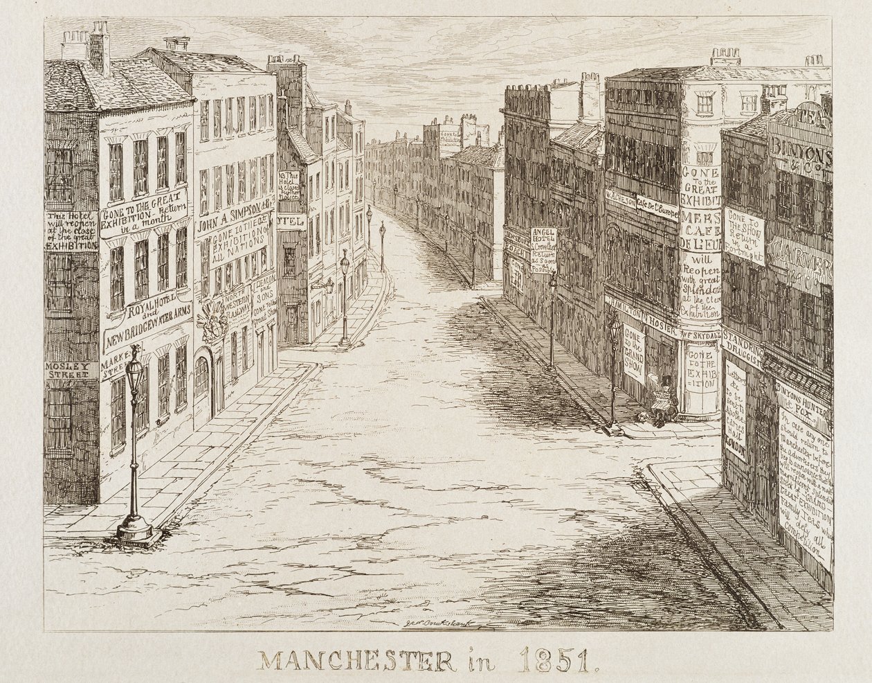 Grande Exposição de Mayhew de 1851: Manchester em 1851 de George Cruikshank