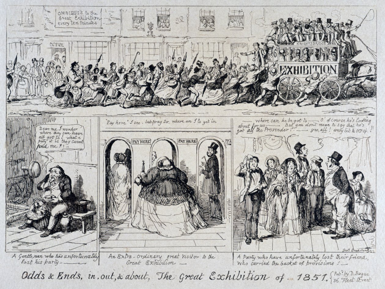 Grande Exposição de Mayhew de 1851: Odds and Ends, in, out e about, 1851 de George Cruikshank