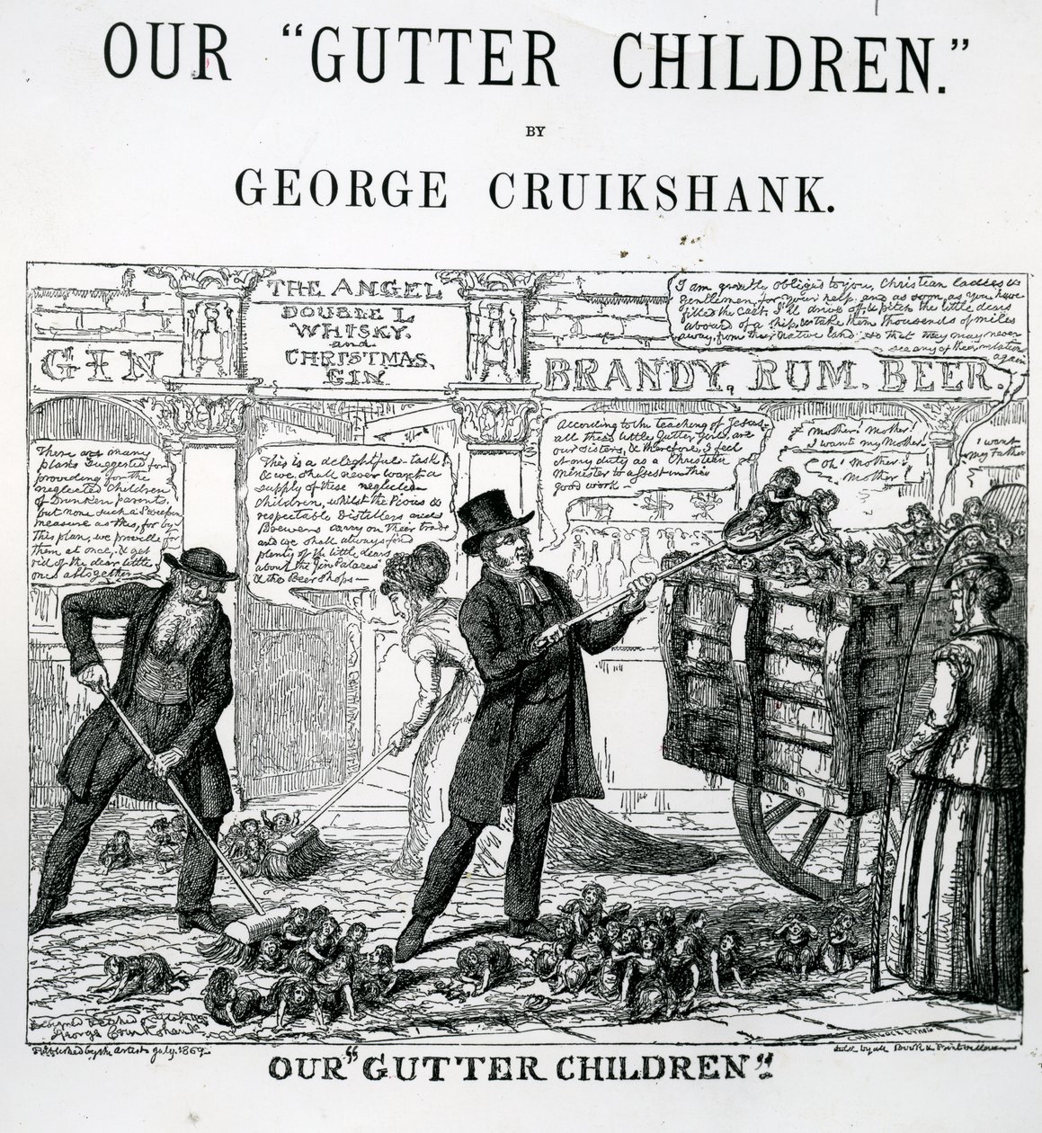 Nossos filhos da sarjeta, 1869 de George Cruikshank