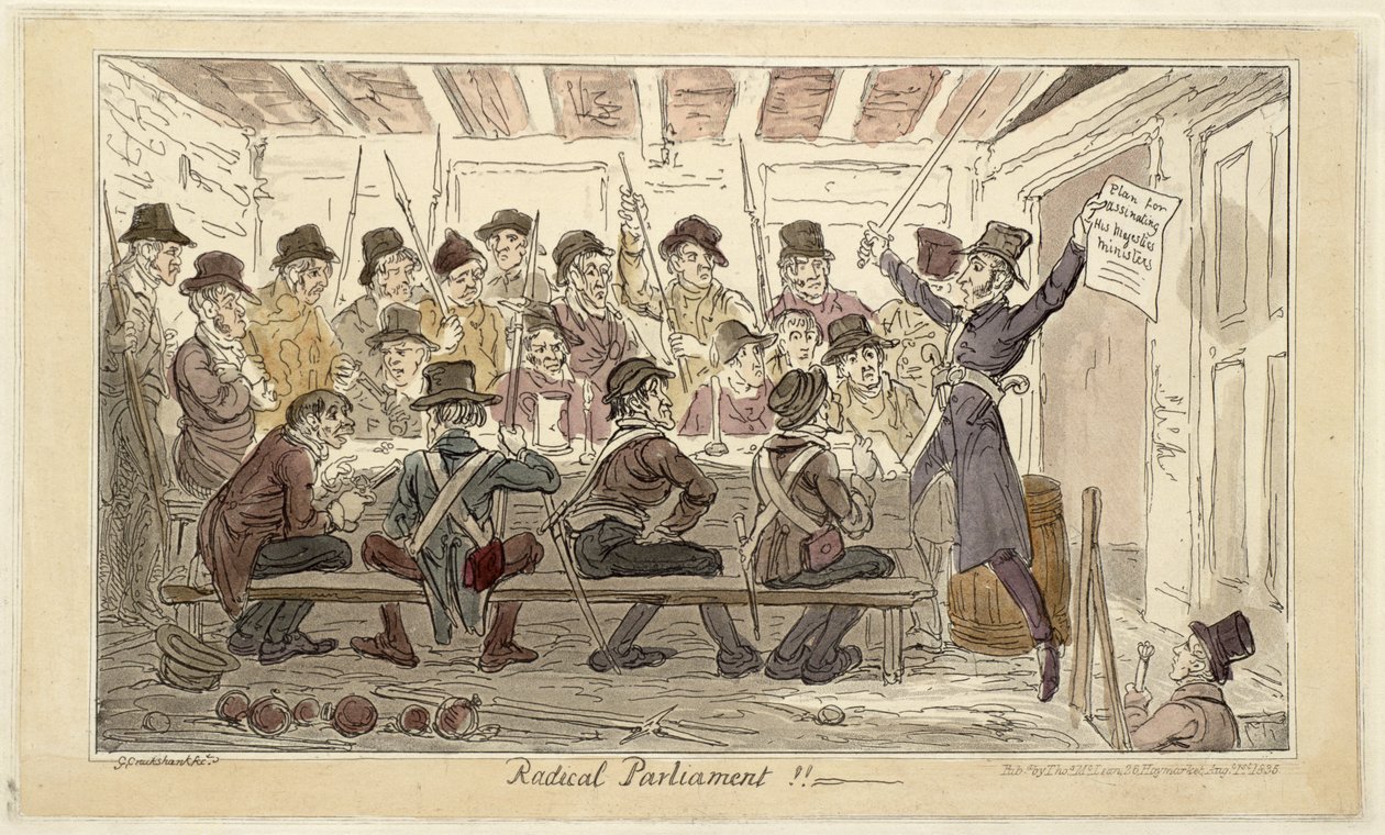 &39;Parlamento Radical !!&39; ou &39;Um plano para assassinar os ministros de sua majestade&39; de George Cruikshank