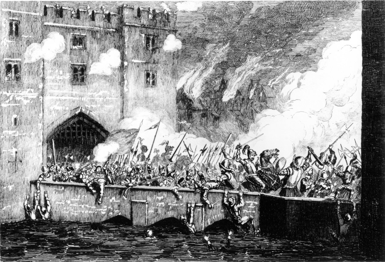 Sir Thomas Wyatt (c.1521-54) Atacando a Torre Byward de George Cruikshank