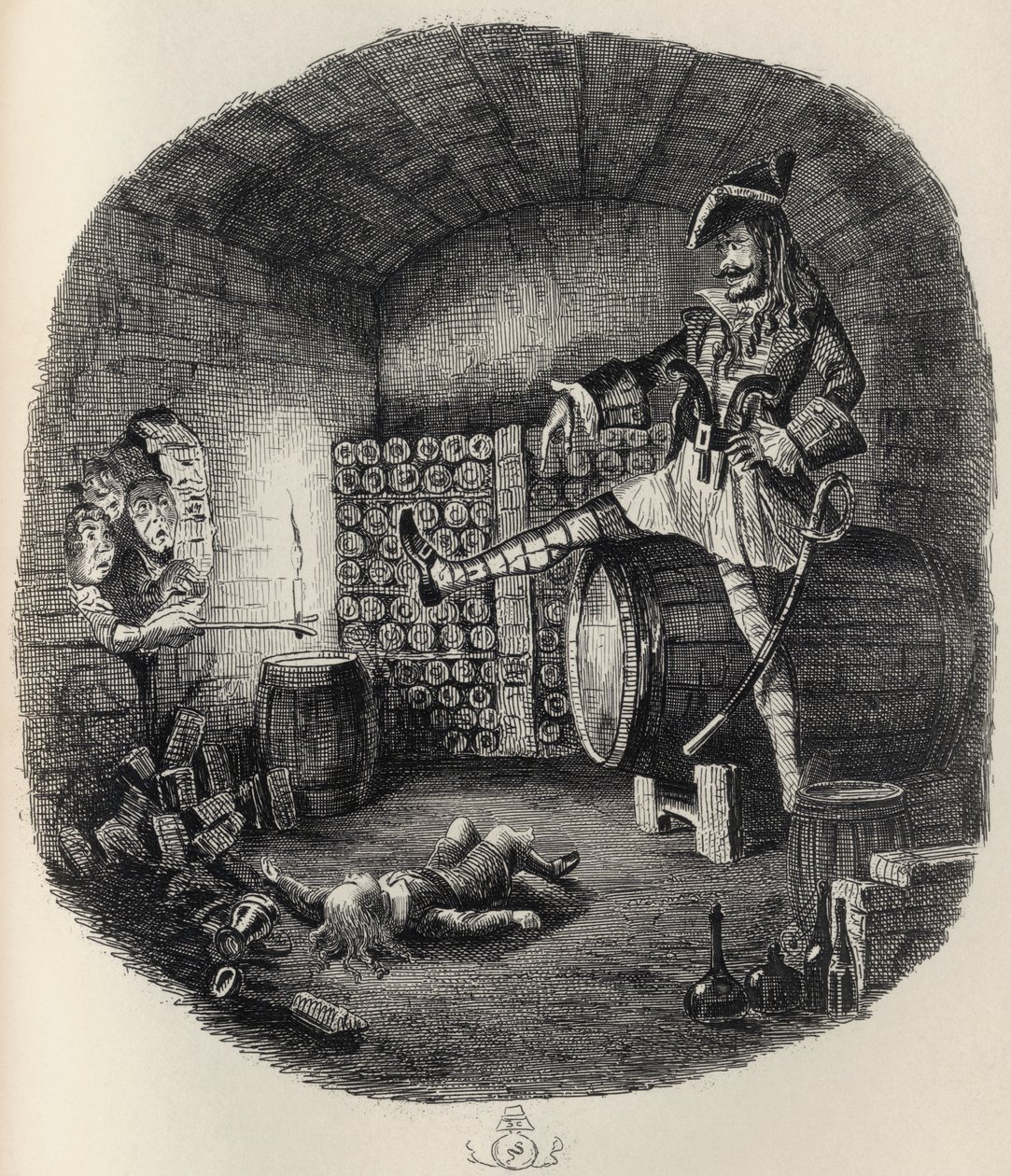 A Maldição do Bucaneiro, de "The Ingoldsby Legends", de Thomas Ingoldsby, publicado por Richard Bentley und Son, 1887 de George Cruikshank