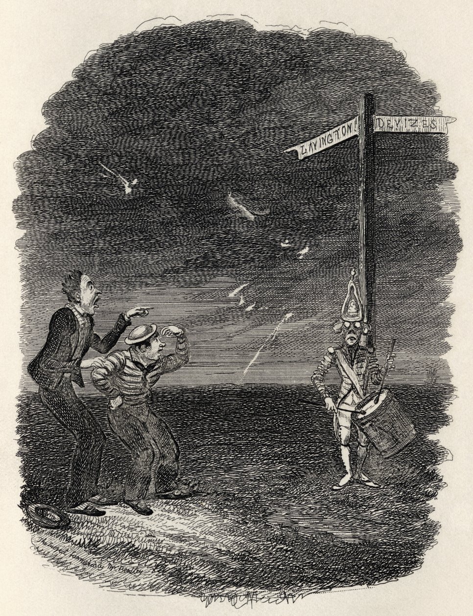 The Dead Drummer, de "The Ingoldsby Legends", de Thomas Ingoldsby, publicado por Richard Bentley und Son, 1887 de George Cruikshank