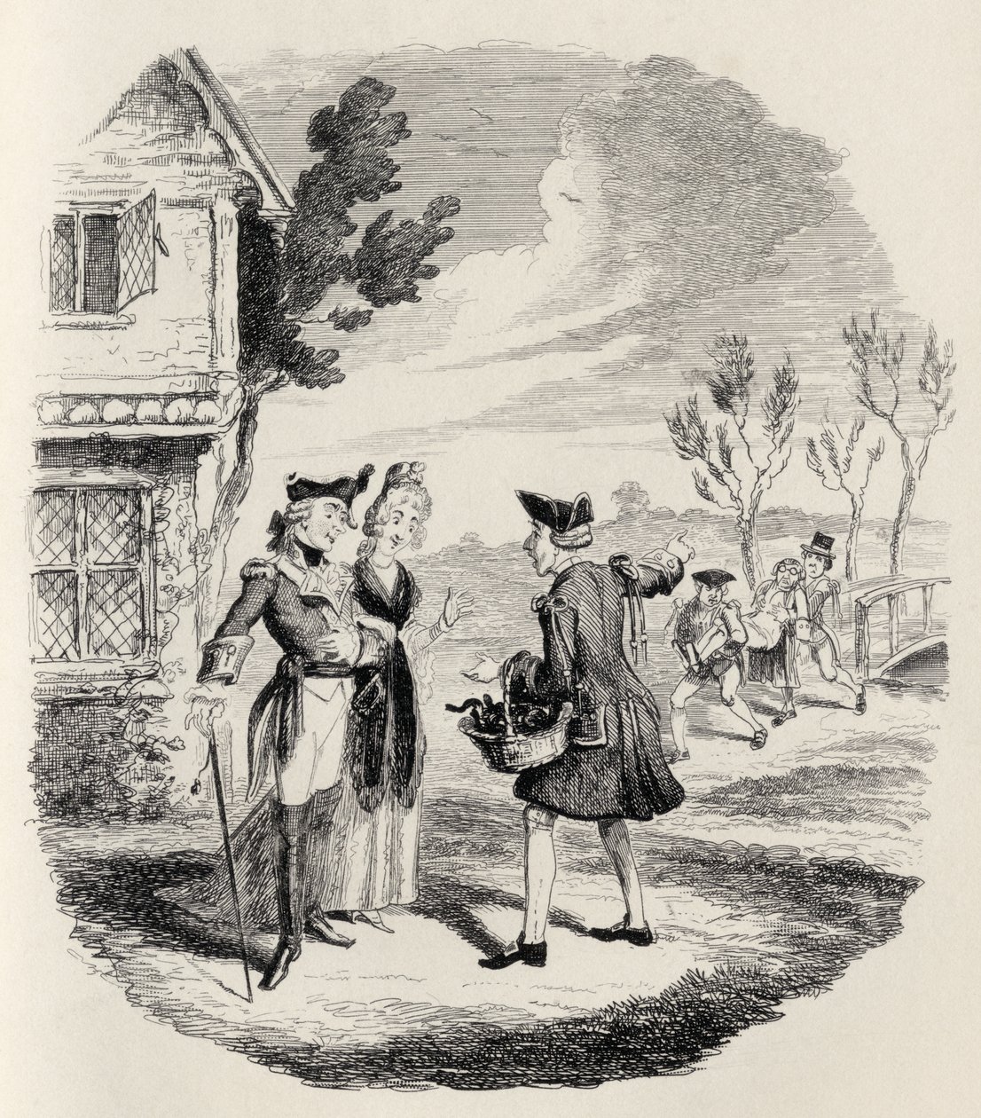 O Cavaleiro e a Senhora, de "The Ingoldsby Legends", de Thomas Ingoldsby, publicado por Richard Bentley und Son, 1887 de George Cruikshank