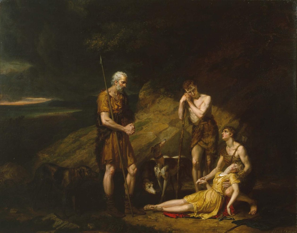 Imogen encontrado na caverna de Belarius de George Dawe