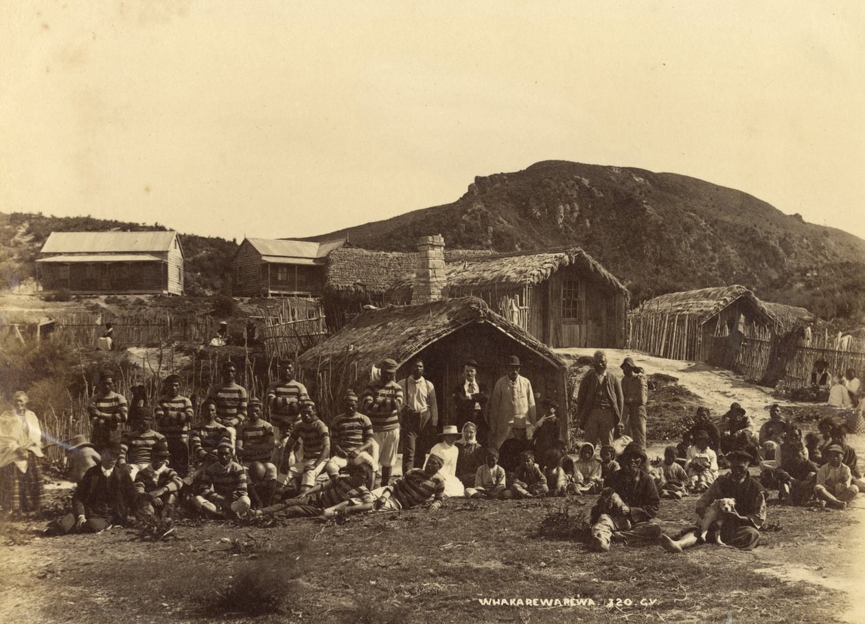 Whakerewarewa, 1889 ou 1890 (impressão albumen) de George Dobson Valentine