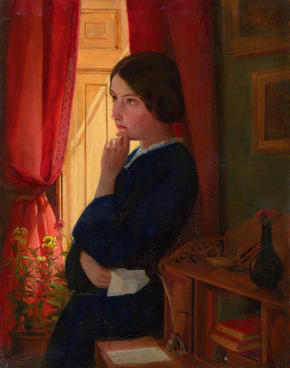 Considerando uma resposta, c.1860 de George Dunlop Leslie