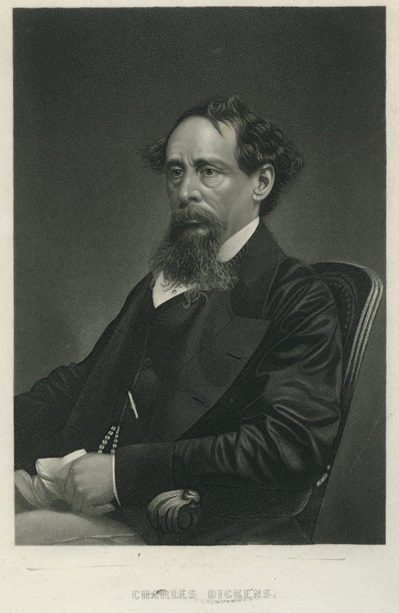 Charles Dickens, c.1865 (mezzotint) de George Edward Perine