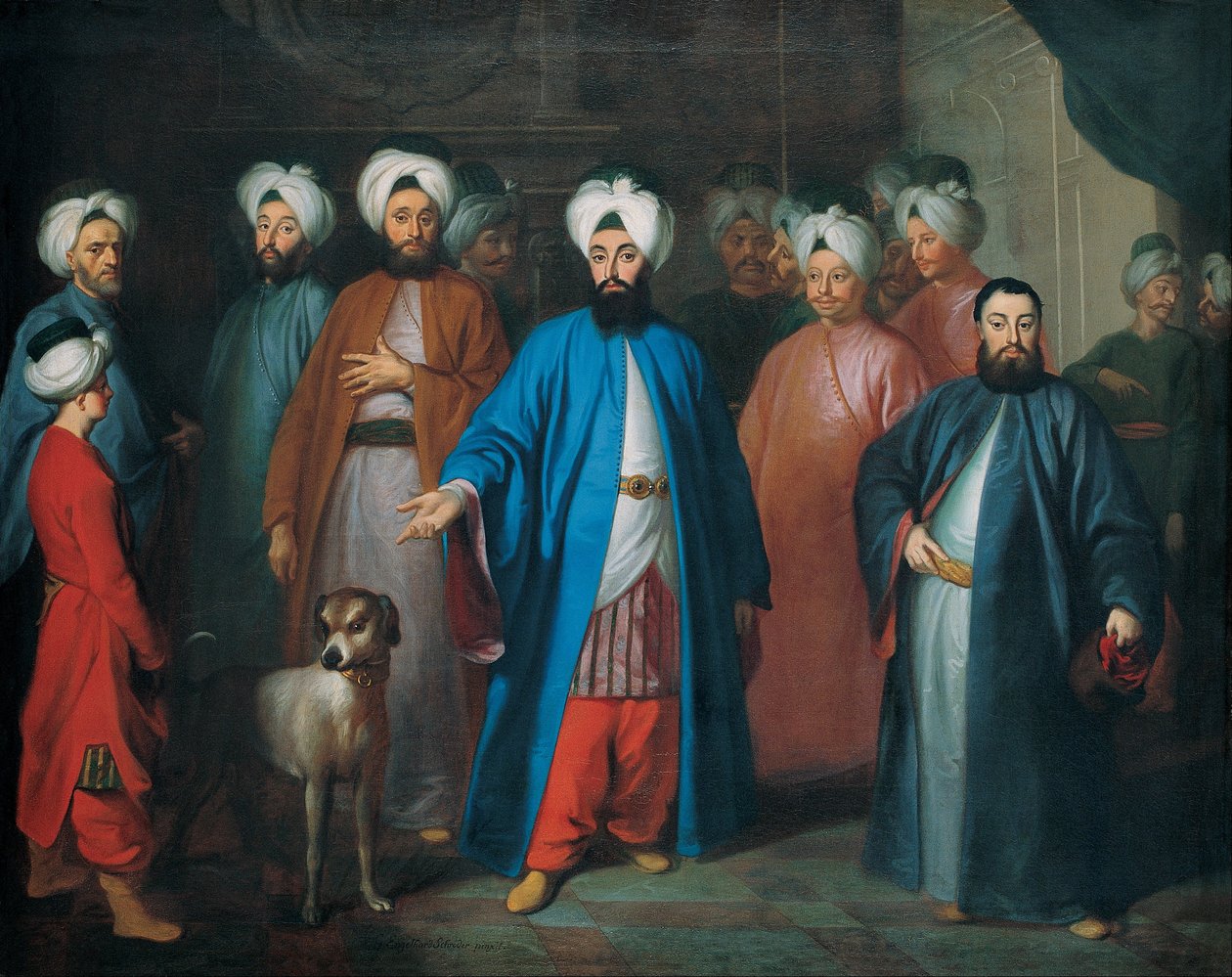 Mehmed disse Efendi e seu séquito de George Engelhardt Schröder