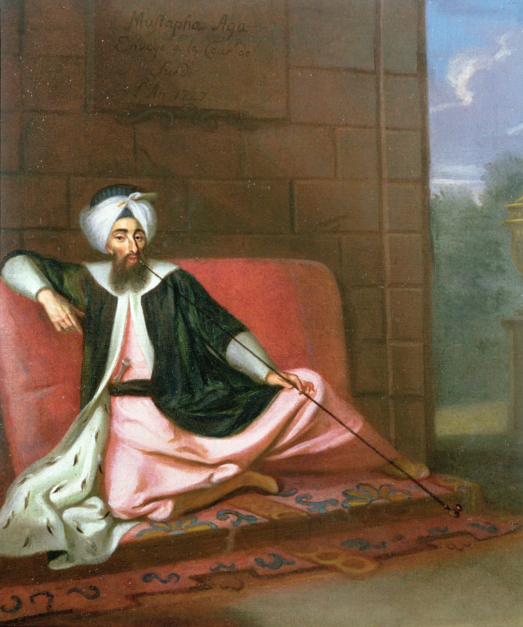 Retrato do Emissário de Mustapha Aga ao Tribunal Sueco, 1727 de George Engelhardt Schroeder
