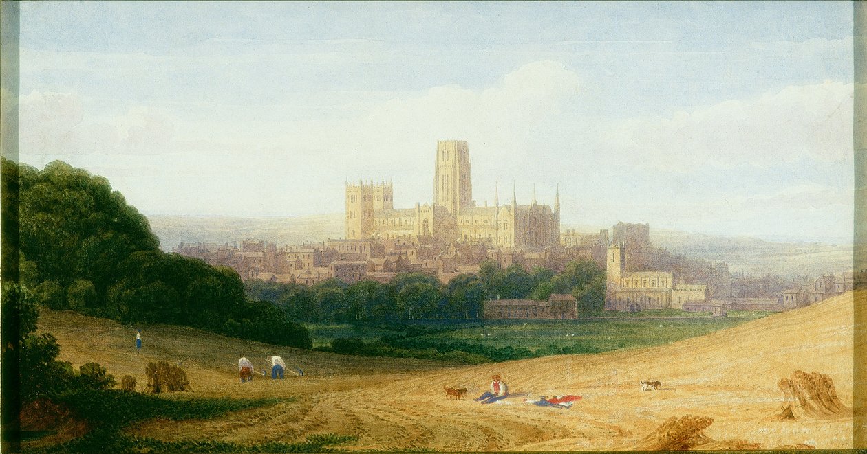 Durham (bc, lápis e wc no papel) de George Fennel Robson