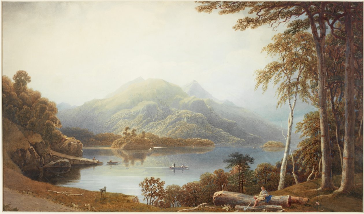 Lower Lake at Killarney from Muckross (aguarela sobre papel) de George Fennel Robson