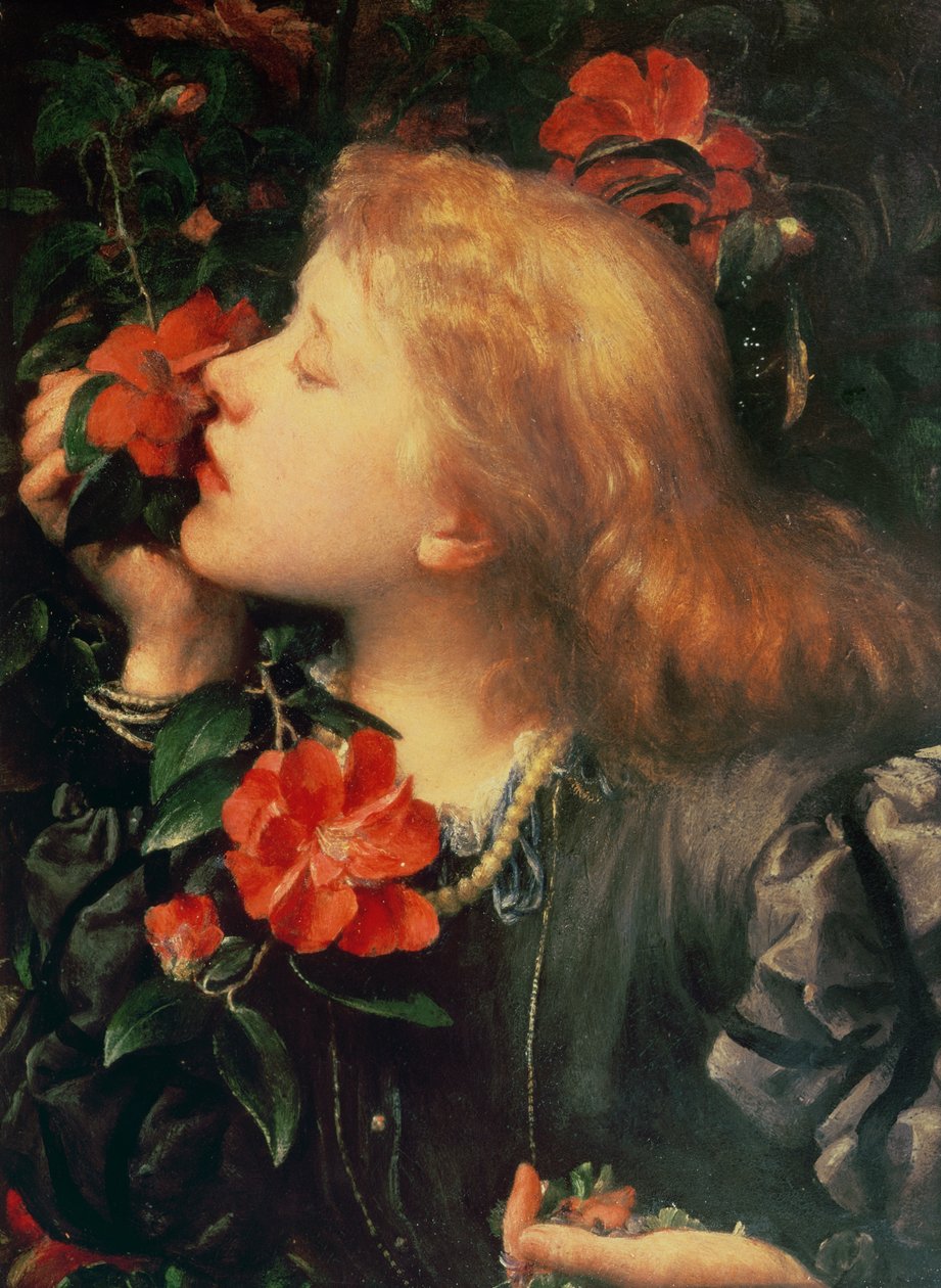 Retrato de Dame Ellen Terry (1847-1928) c.1864 (óleo no canudo) de George Frederick Watts