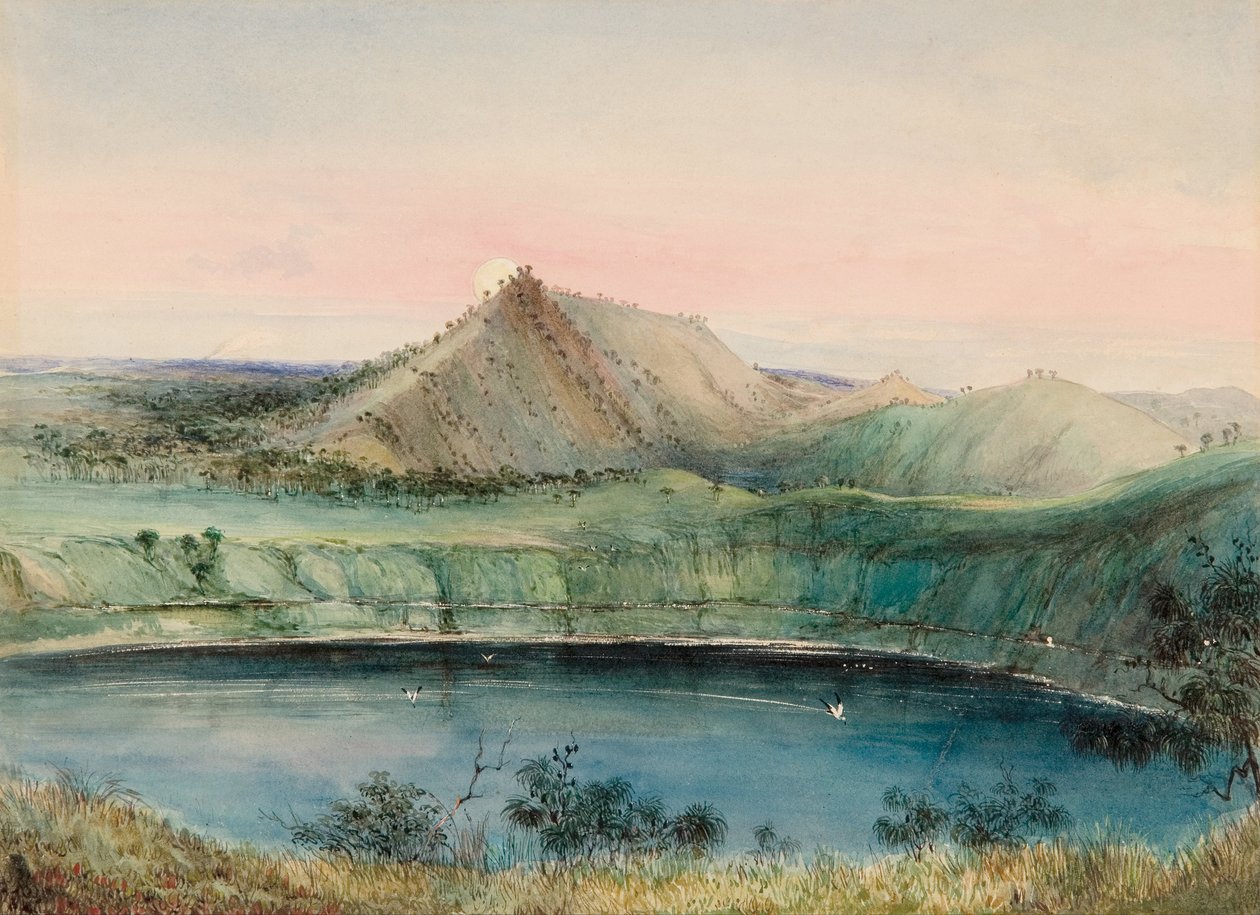 Lago Azul, Mount Gambier de George French Angas
