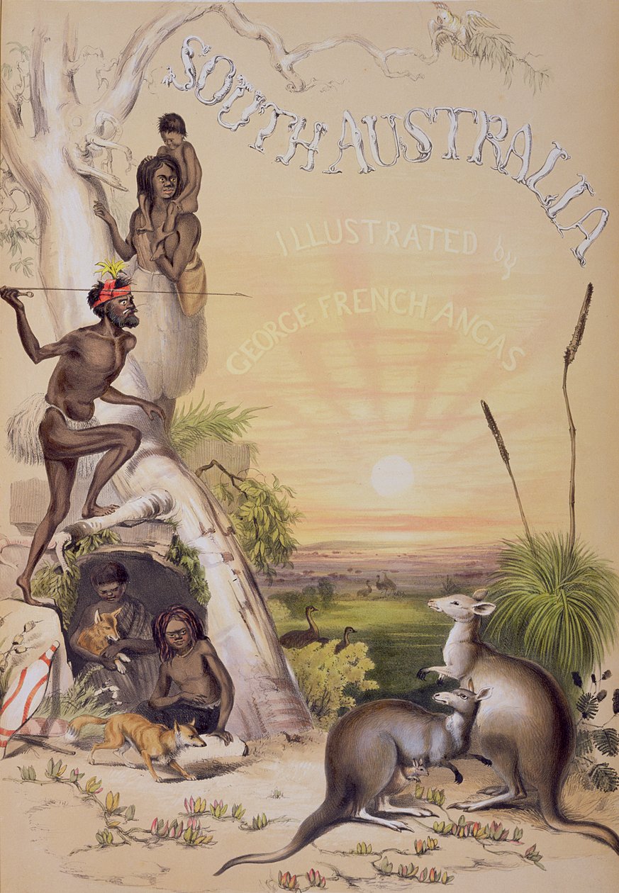 Frontispício para &39;South Australia&39;, impresso em 1846 de George French Angas
