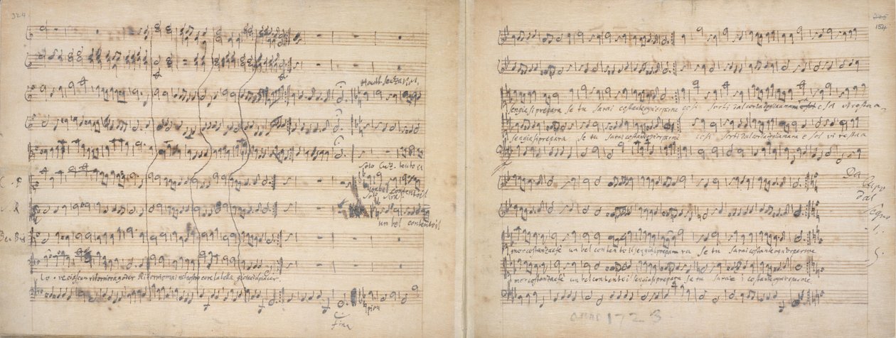 Chorus final Júlio César manuscrito autógrafo Handel de George Frederick Handel
