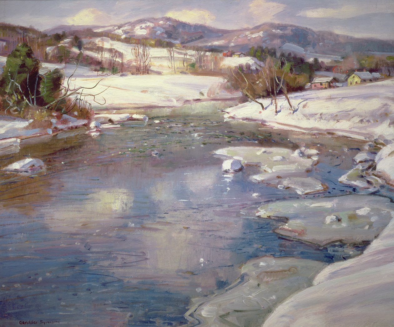 Fluxo do vale no inverno de George Gardner Symons