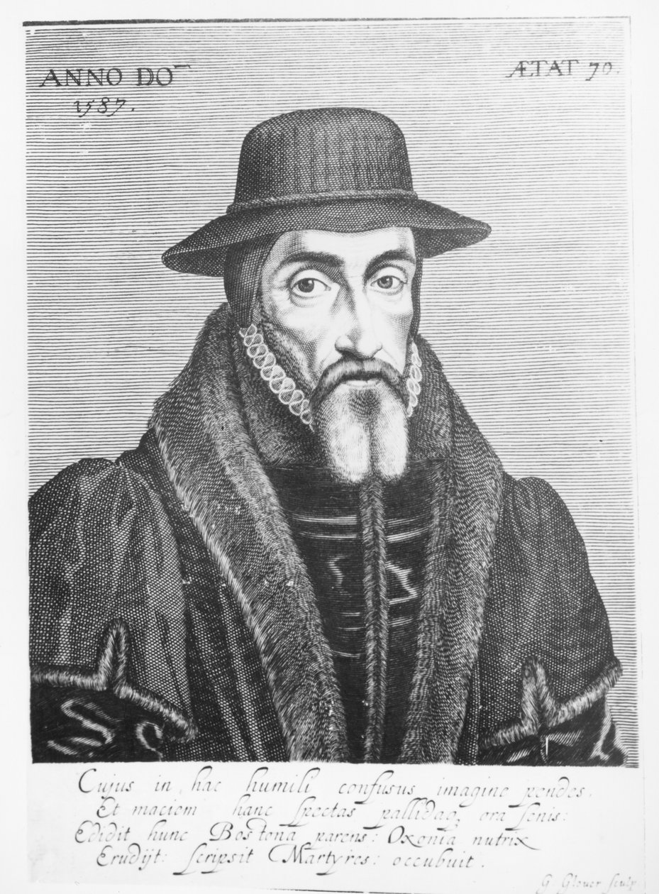 Retrato de John Foxe (1516-87) martirista inglês de George Glover