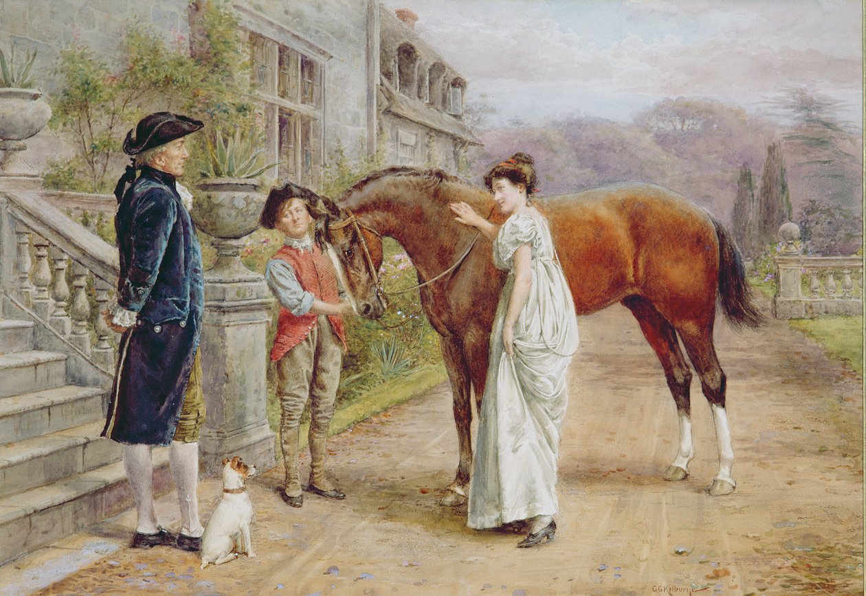 Uma égua favorita, c.1900 de George Goodwin Kilburne