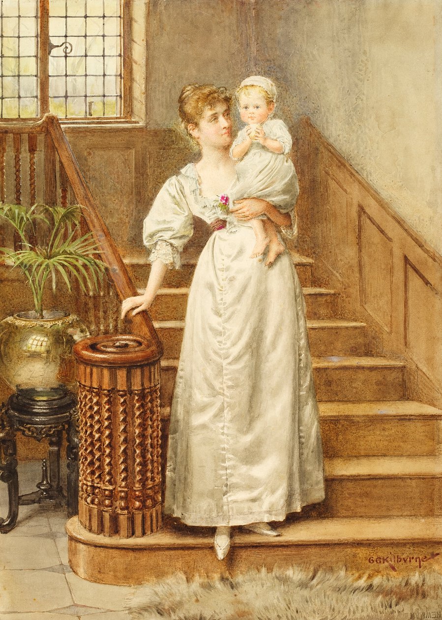 Mãe e Filho, c.1890 de George Goodwin Kilburne