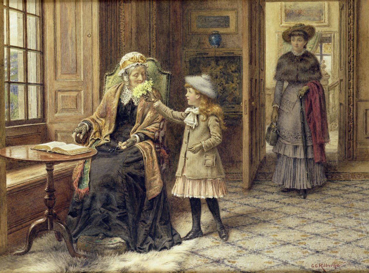 Posy para vovó de George Goodwin Kilburne