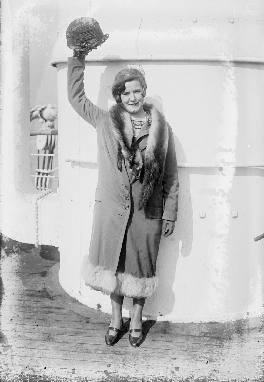Gertrude Ederle retorna para casa em Nova York depois de nadar no Canal, 1926 de George Grantham Bain