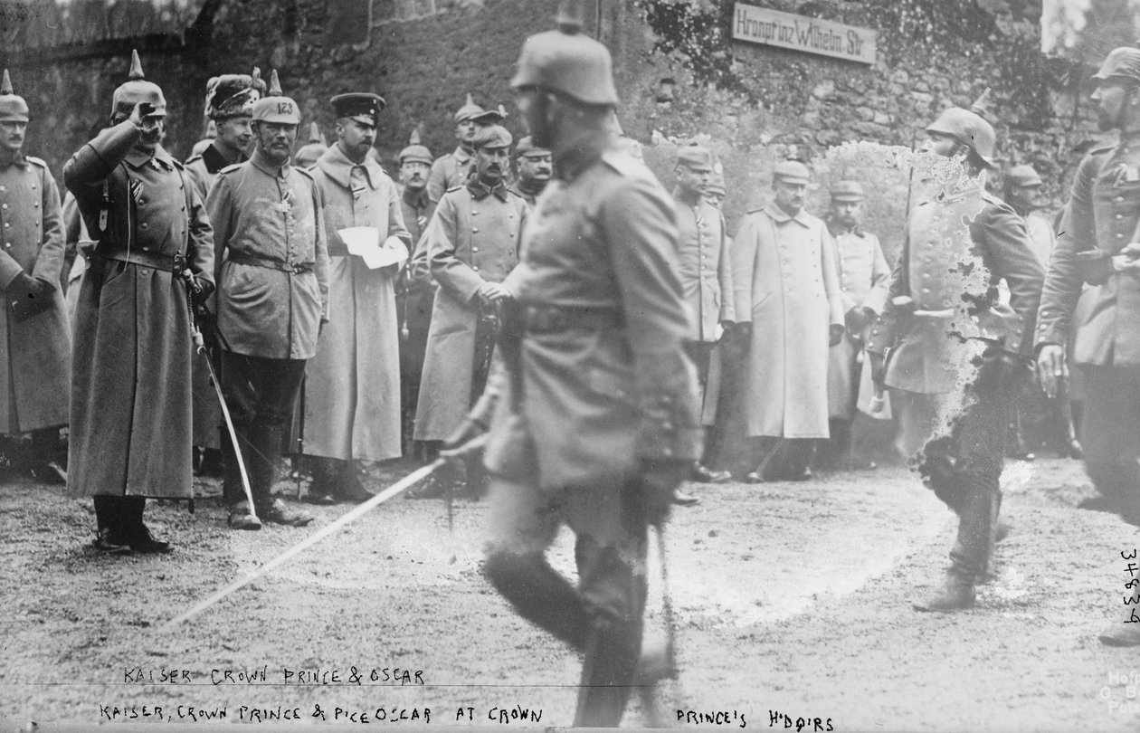Kaiser Wilhelm na sede do príncipe herdeiro, 1914-5 de George Grantham Bain