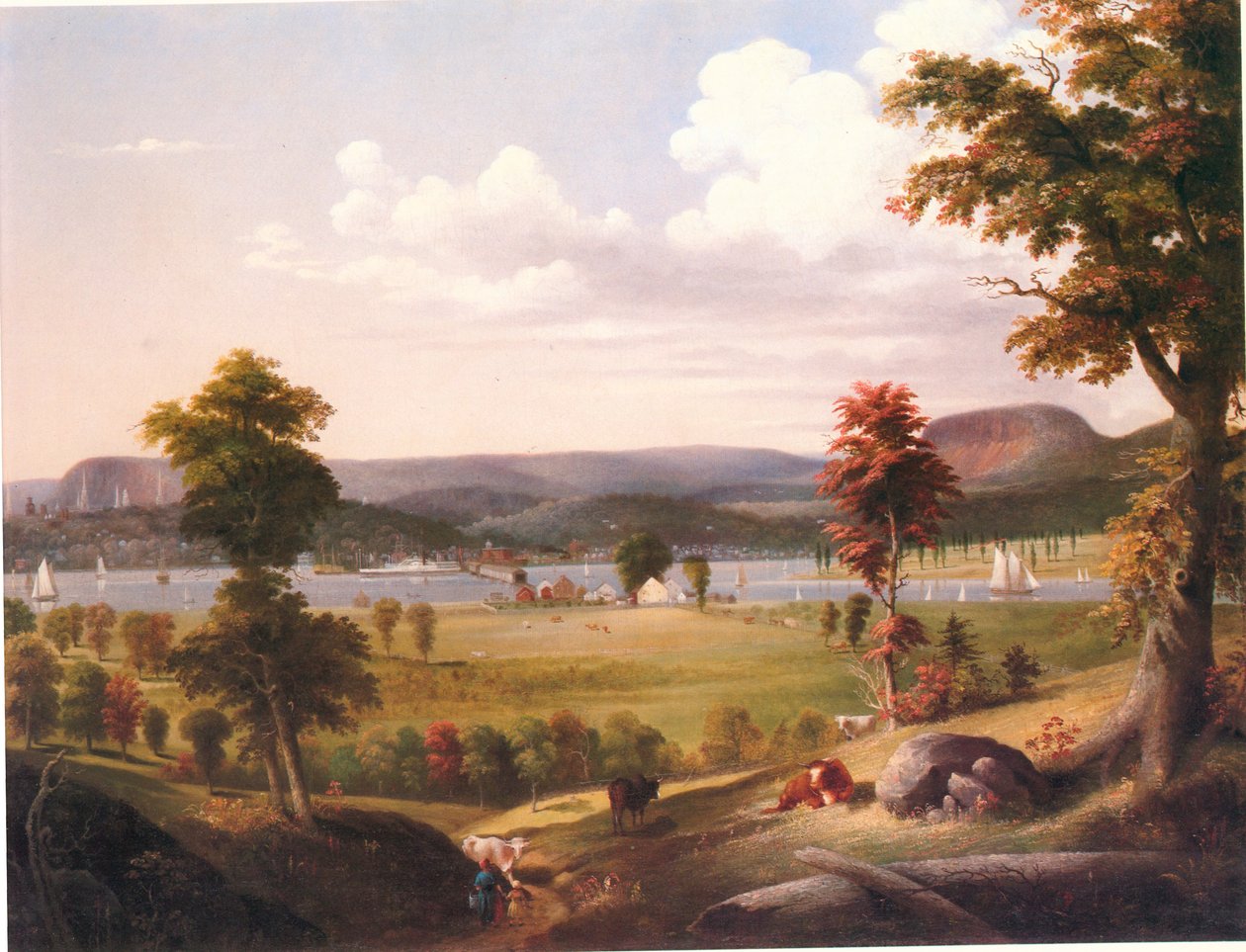Verão em New Haven, vista de East Haven de George Henry Durrie