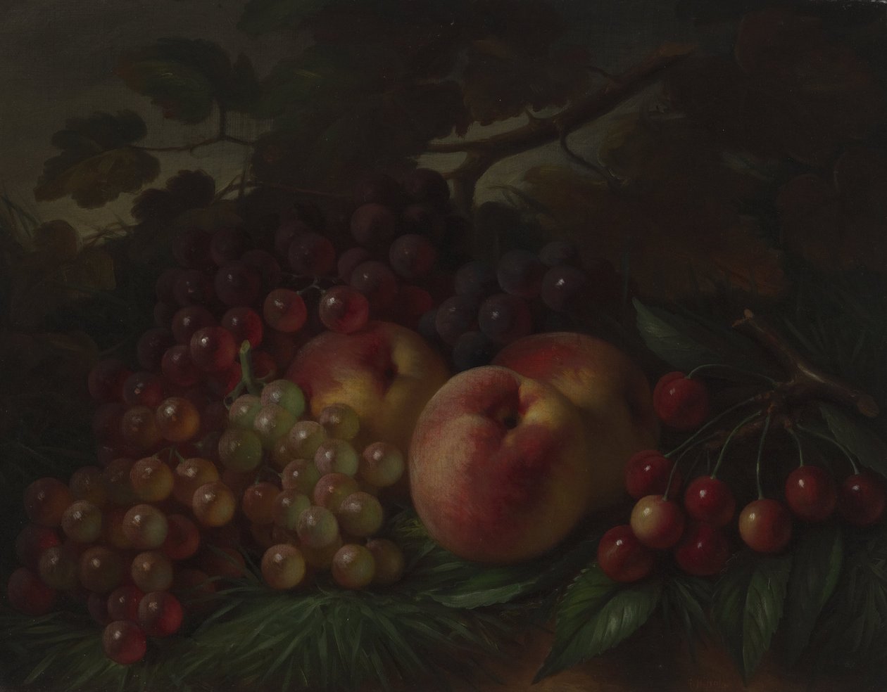 Pêssegos, Uvas e Cerejas de George Henry Hall