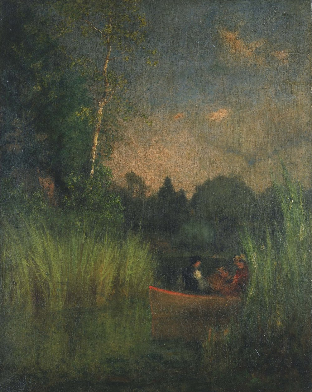 Crepúsculo nos Rushes (Baía de Alexandria) de George Inness