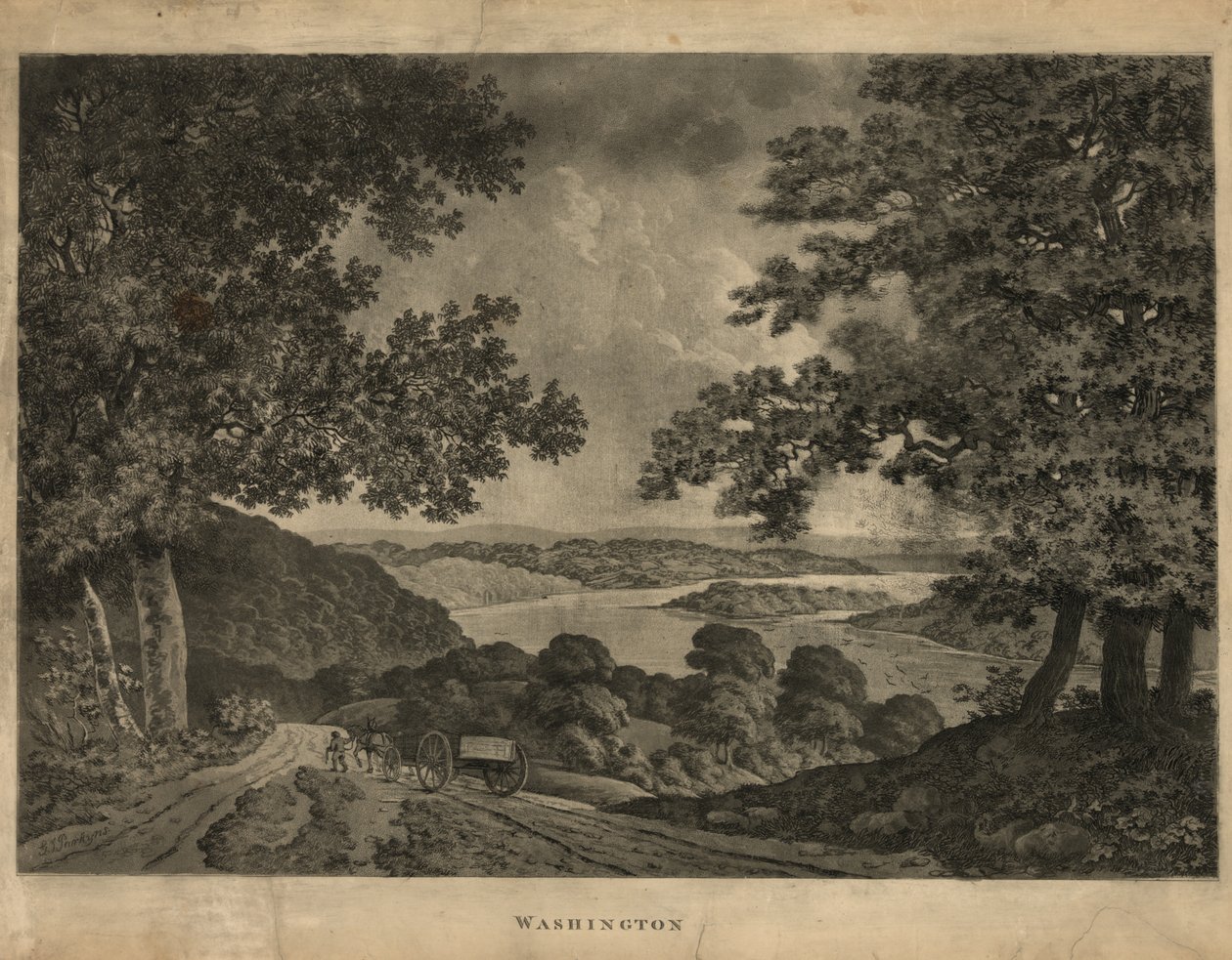 Washington, 1795 (aquatinta) de George Isham Parkyns