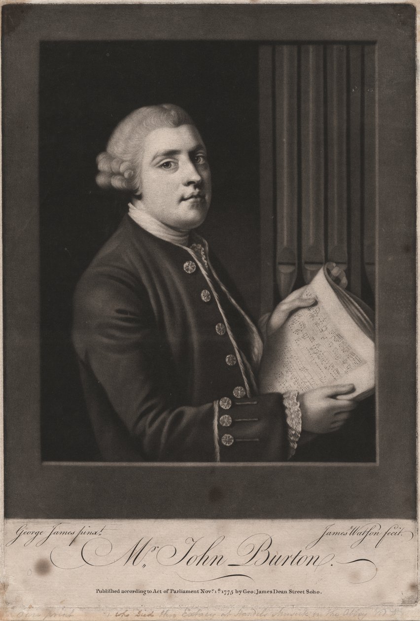 Sr. John Burton, gravado por James Watson (c.1740-90), 1775 (mezzotint) de George James