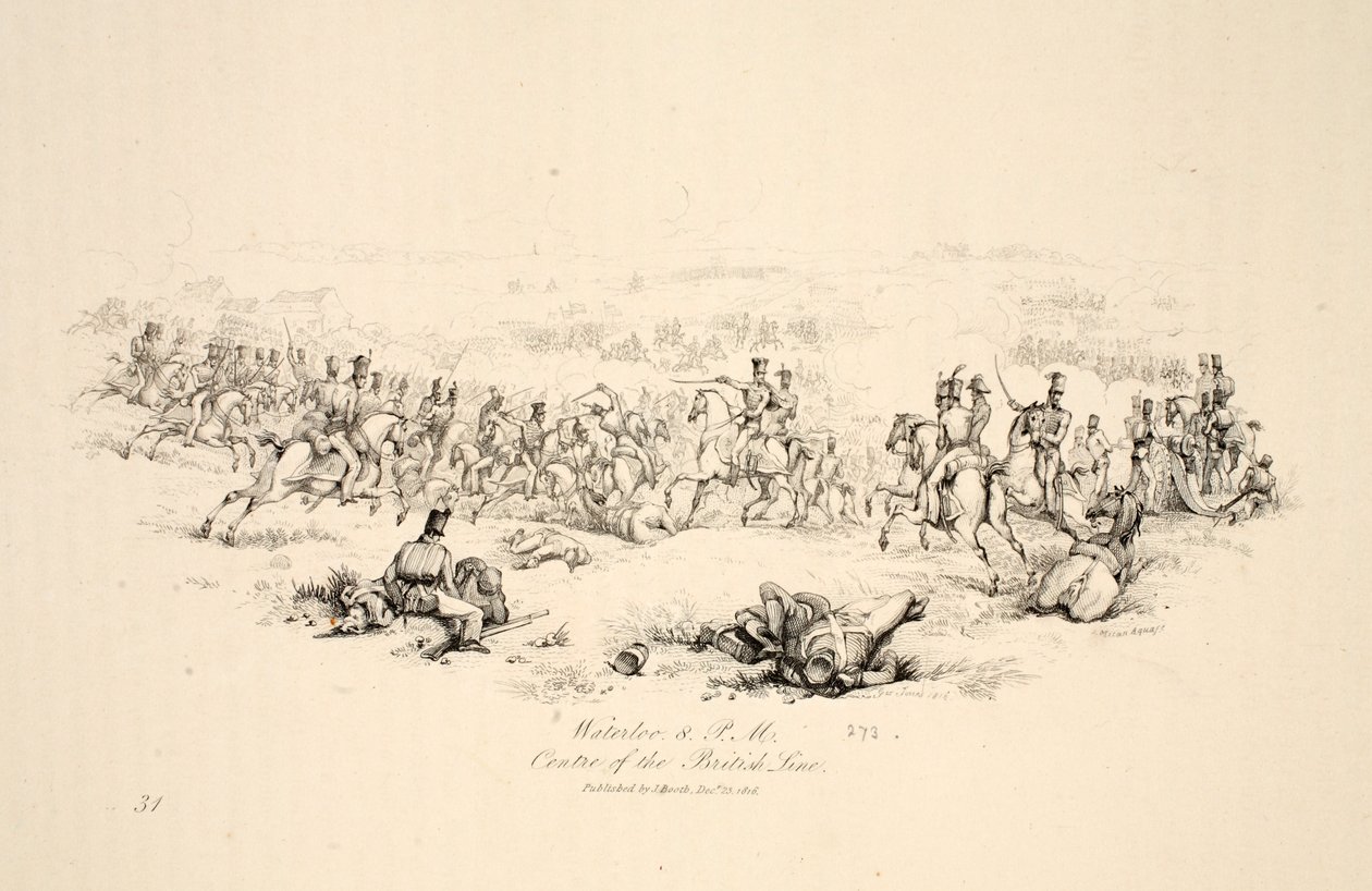 Waterloo 20:00, Centro da Linha Britânica, pub J. Booth, 1816 de George Jones