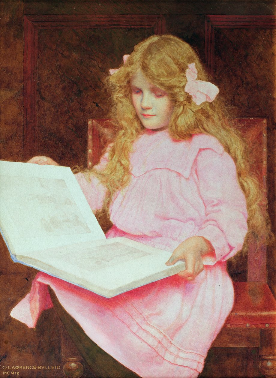 Livro ilustrado, 1909 (wc e lápis sobre papel) de George Lawrence Bulleid