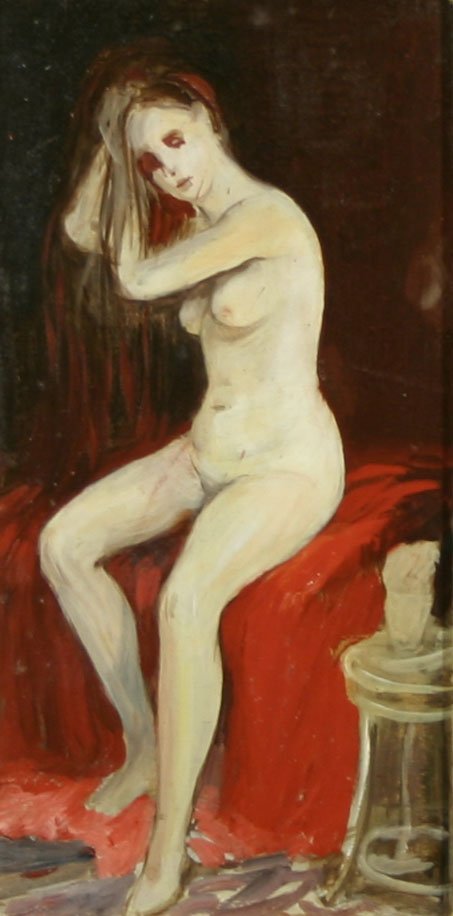 Nudez sentado de George Luks