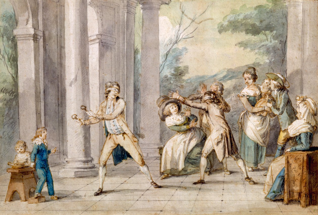 Um jogo de &39;Blind Man Buff&39;, c.late C18th de George Morland