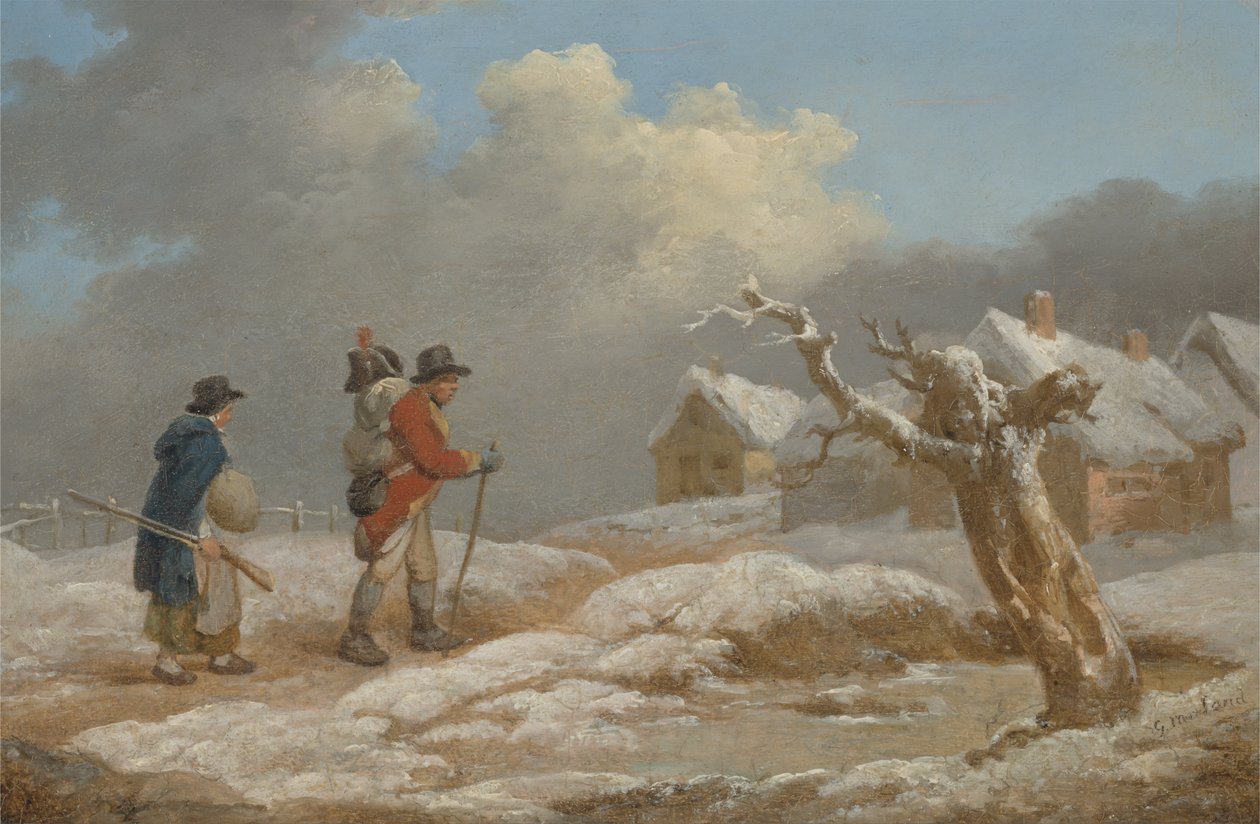 Um retorno de soldados de George Morland