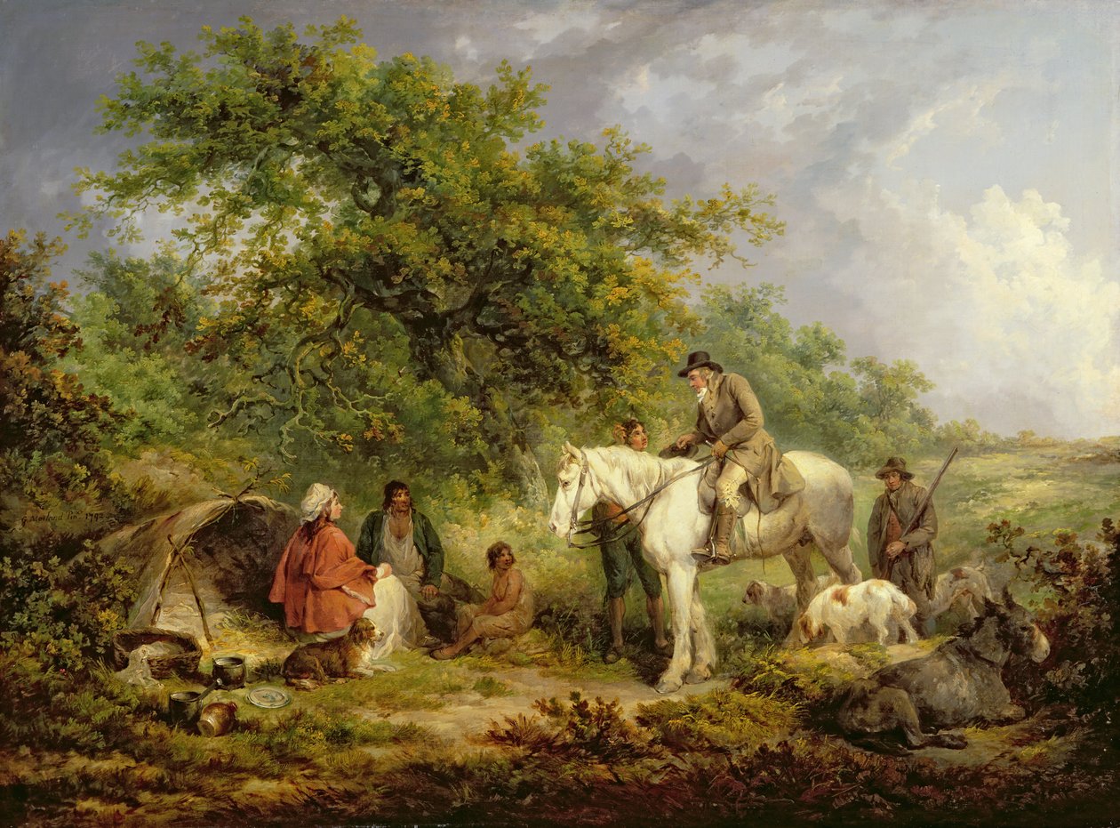 Manhã, ou o desportista benevolente, 1792 de George Morland