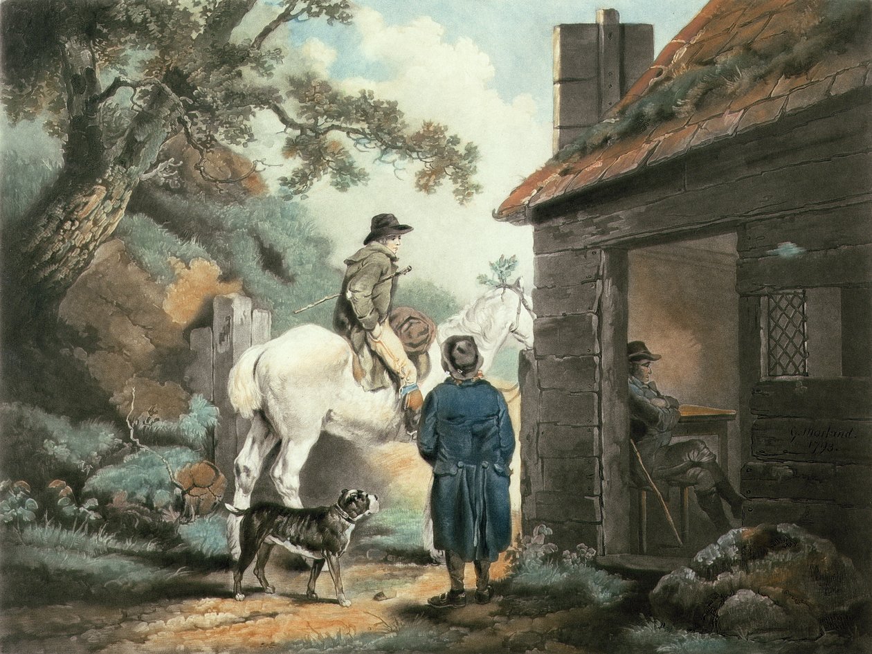 The Turnpike Gate, gravado por William Ward (1766-1826), pub. por James Linnell, 1806 (gravura em mezzotint) de George Morland
