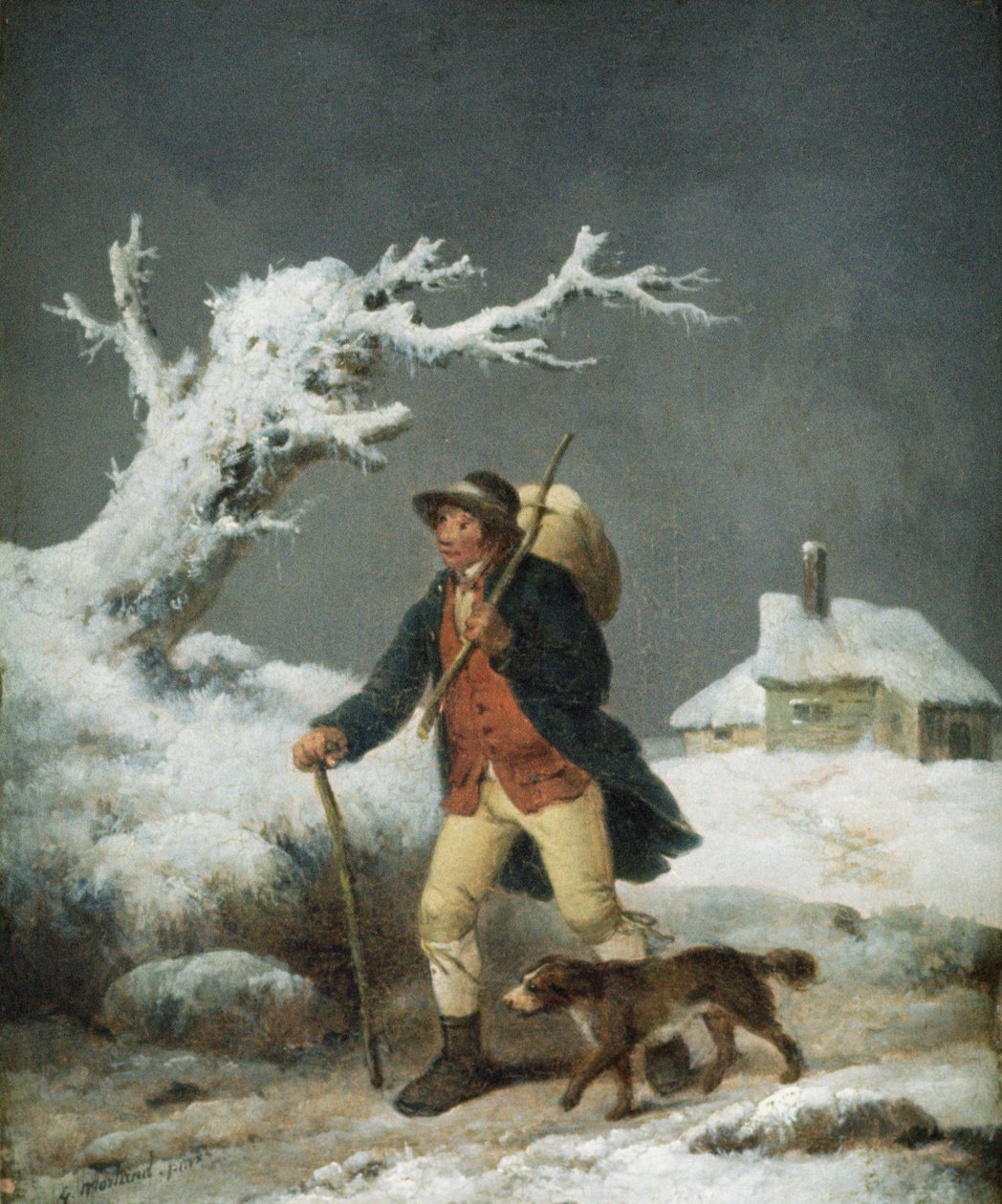 Caminhando na neve de George Morland