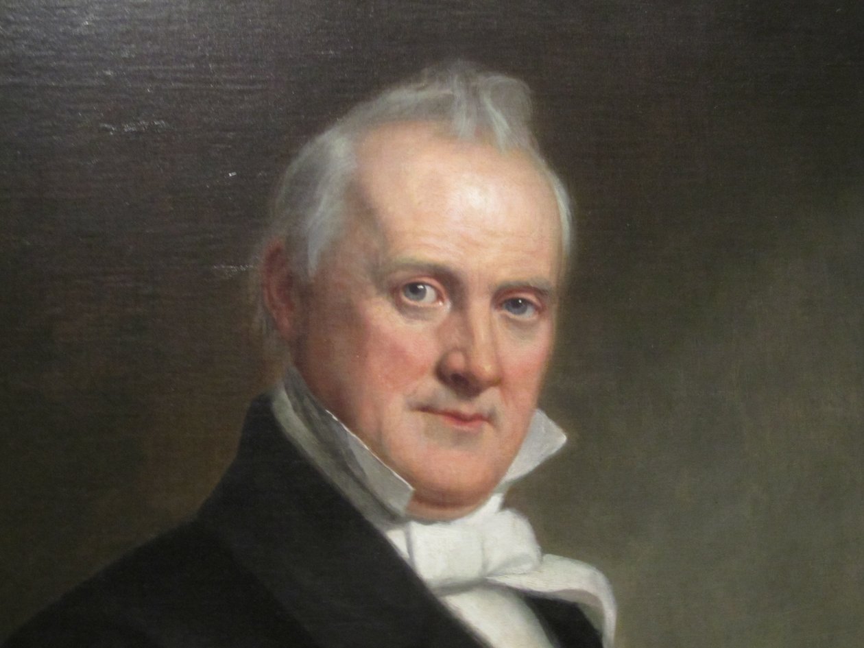 Retrato, de, james, Buchanan, detalhe de George Peter Alexander Healy
