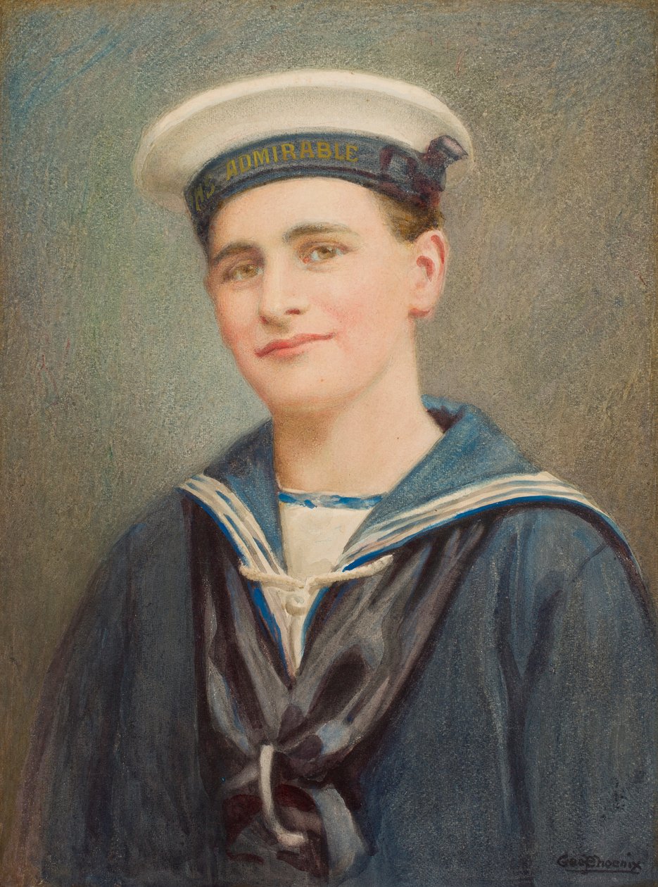 Retrato de um marinheiro, c.1915-35 (wc no papel) de George Phoenix