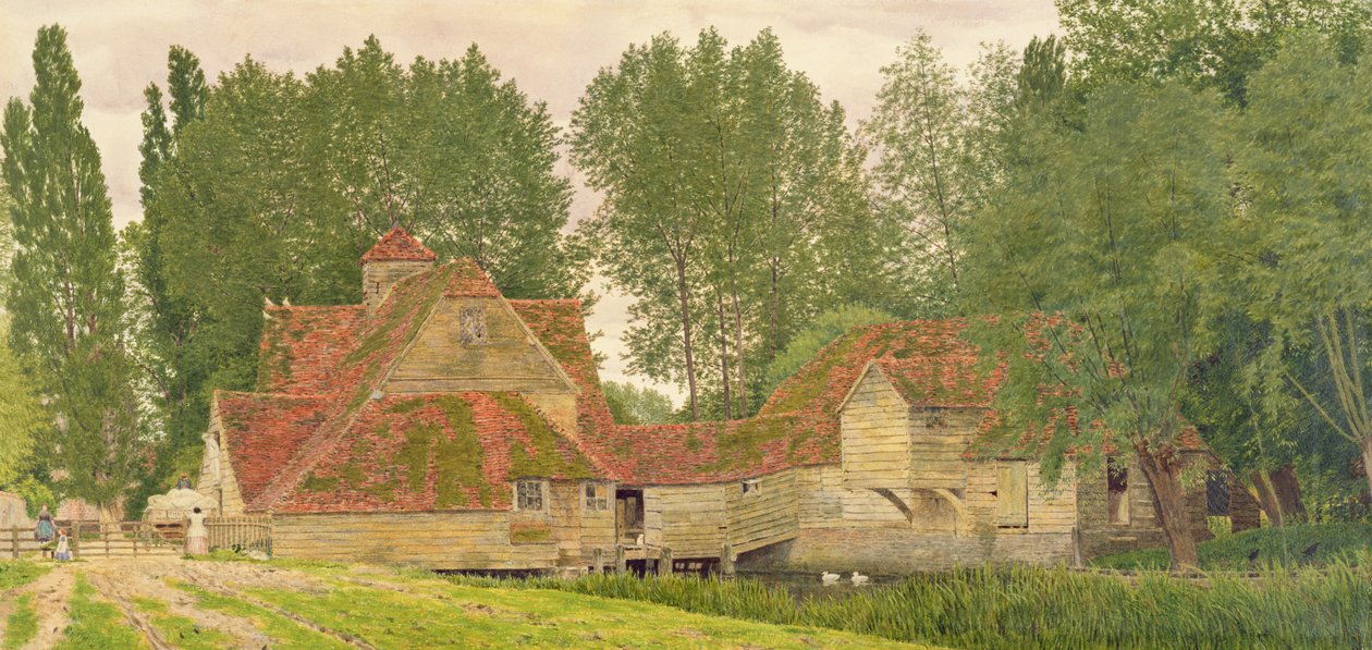 Moinho no Tamisa em Mapledurham, 1860 de George Price Boyce