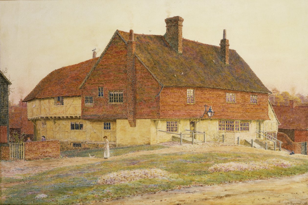 O Crown Inn em Chiddingfold de George Price Boyce