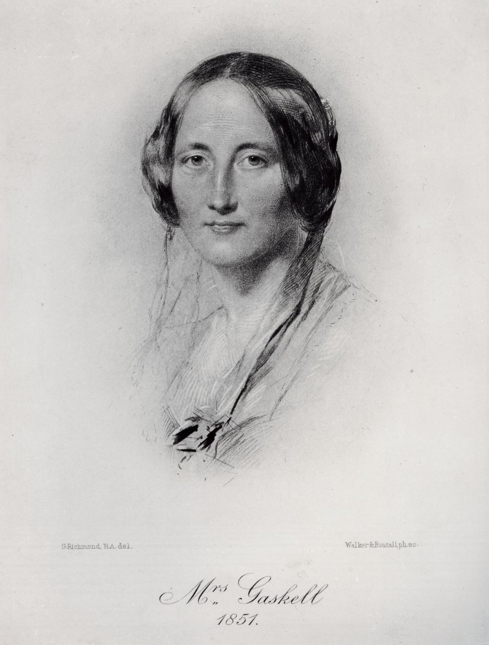 Elizabeth Cleghorn Gaskell (1810-65) (ver 114001) de George Richmond