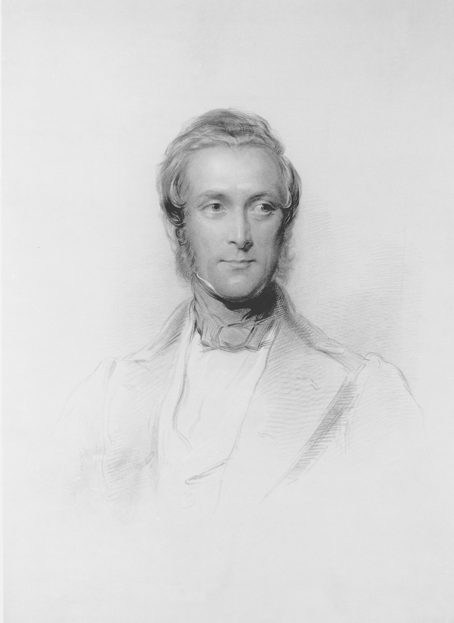 Retrato de James Ramsay, 10º Conde e 1º Marquês de Dalhousie (1812-60) de George Richmond