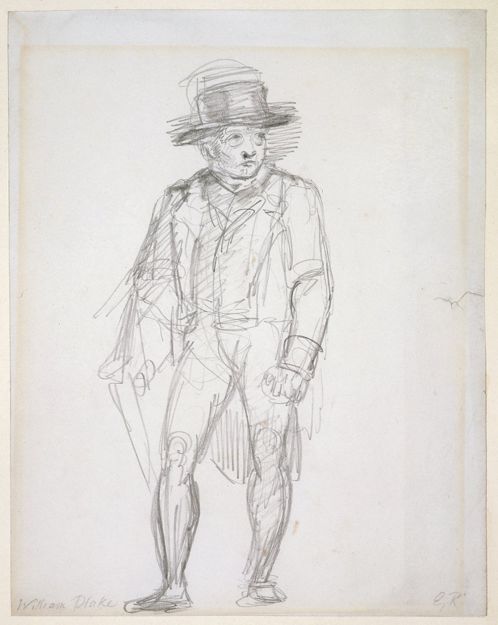 William Blake andando (grafite no papel) de George Richmond